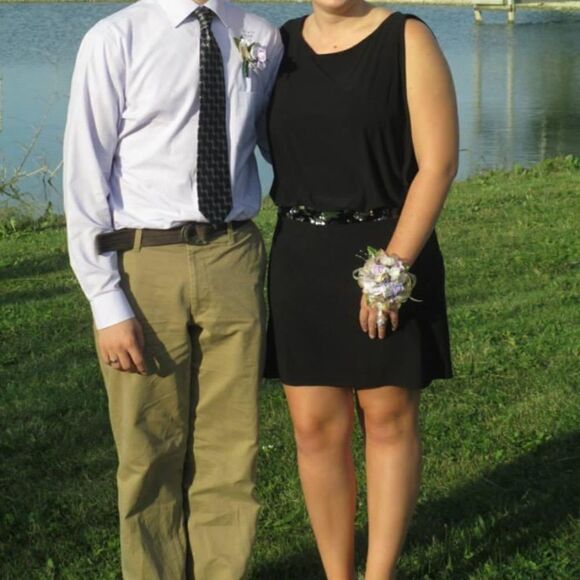 Black Sleeveless Dress with Back Cutouts - Picture 3 of 5